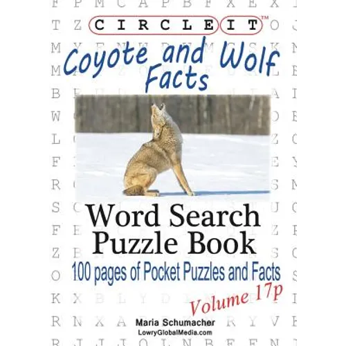 Circle It, Coyote and Wolf Facts, Pocket Size, Word Search, Puzzle Book - Paperback