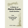 A History of Marion County, South Carolina, from Its Earliest Times to the Present, 1901 - Paperback