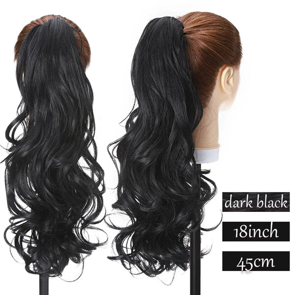 Synthetic Long Wavy Fake Ponytail Extension