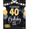 Flashback 40th Birthday Quiz Book Large Print: Turning 40 Humor and Mixed Puzzles for Adults Born in the 1980s - Paperback