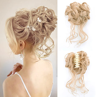 Buy cxzy-24 Messy Curly Fluffy Hair Bun Clip in Ponytail Hair Extensions