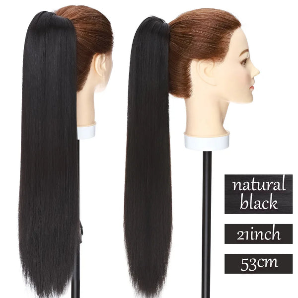 Synthetic Long Wavy Fake Ponytail Extension