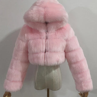 Buy light-pink Furry Cropped Faux Fur
