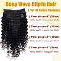 Deep Wave Clip Ins Human Hair Extensions