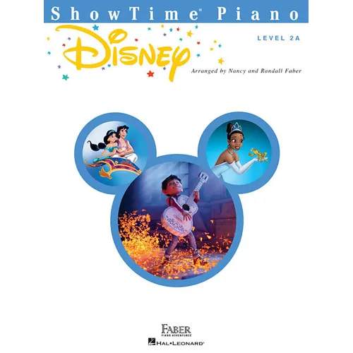 Showtime Piano Disney Easy Piano Sheet Music Beginner Disney Songbook for Kids and Students Level 2a Arrangements from Aladdin, Mulan, the Little Merm - Paperback