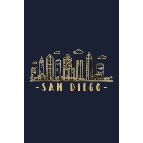 San Diego: San Diego Skyline inspired design. City of California, sights and history. Travel Cityscape. - Paperback
