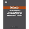 Unsettled Topics Concerning Coating Detection by LiDAR in Autonomous Vehicles - Paperback