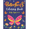 Butterflies Coloring Book Kids Ages 4-8: A Beautiful Coloring Book for Girls and Boys, AMAZING GIFT IDEA FOR CHILDREN'S WHO LOVES BUTTERFLY - Paperback