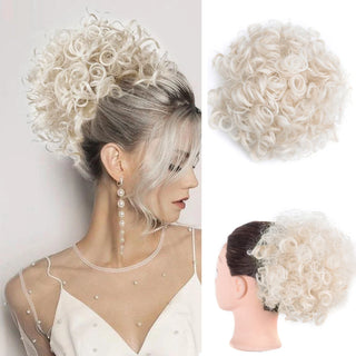 Buy dj60 Messy Curly Fluffy Hair Bun Clip in Ponytail Hair Extensions