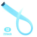 22 Inch Synthetic Colored Highlight Hair Extensions