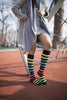 Women's Multiline Stripe Knee High Socks Set