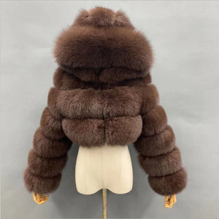 Buy coffee Furry Cropped Faux Fur
