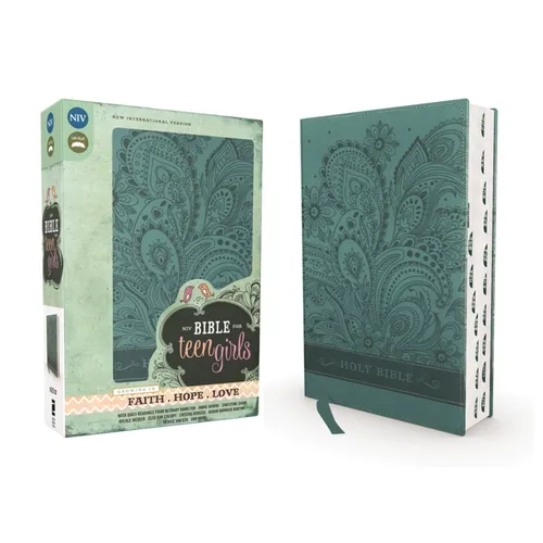 Niv, Bible for Teen Girls, Leathersoft, Blue, Thumb Indexed Tabs: Growing in Faith, Hope, and Love - The Perfect Christian Faith Gift for Your Teenage - Imitation Leather