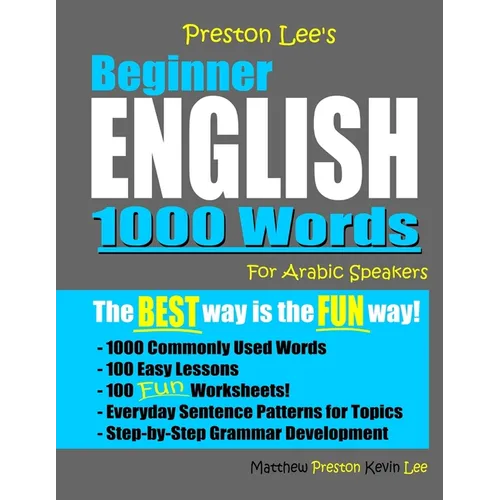Preston Lee's Beginner English 1000 Words For Arabic Speakers - Paperback