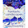 Fantastic Landscapes: Stress Relieving Adult Coloring Book - Paperback