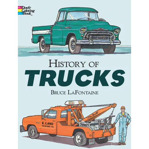 History of Trucks Coloring Book - Paperback