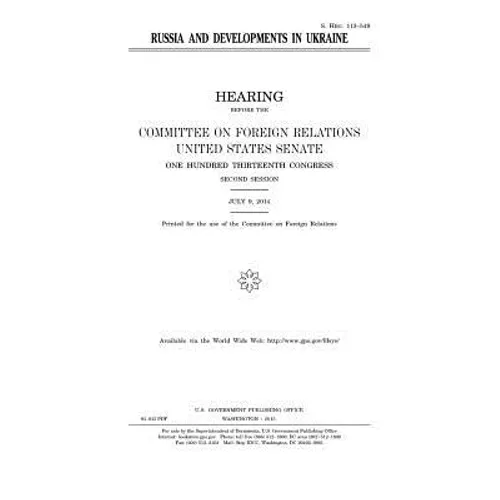 Russia and developments in Ukraine - Paperback