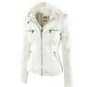 Winter Faux Leather Jacket Women
