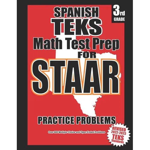 Spanish TEKS 3rd Grade Math Test Prep for STAAR - Paperback