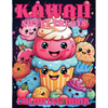 Kawaii Sweet Treats Coloring Book For Kids: Sweet Cupcakes Coloring Book - Paperback