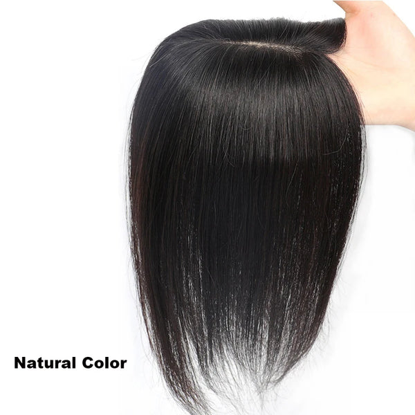 Soft Real Human Hairpiece Blonde Color Women Hair Toppers