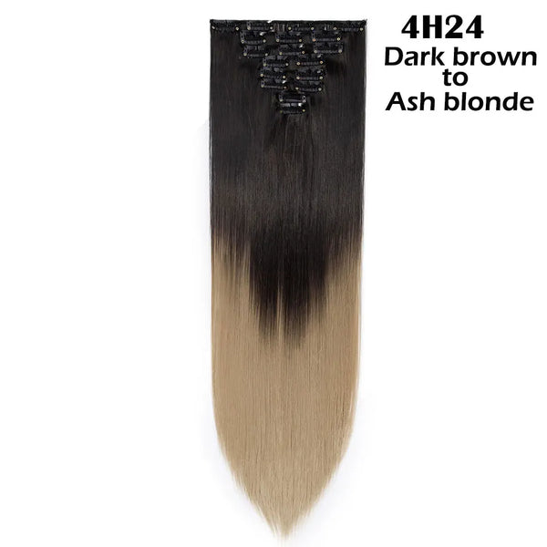 Long Straight Clip in on Hair Extensions