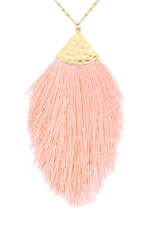 Buy salmon Tassel Pendant Necklace
