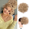 Messy Curly Fluffy Hair Bun Clip in Ponytail Hair Extensions