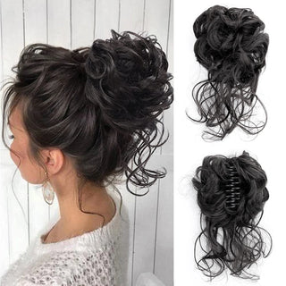 Buy cxzy-4 Messy Curly Fluffy Hair Bun Clip in Ponytail Hair Extensions