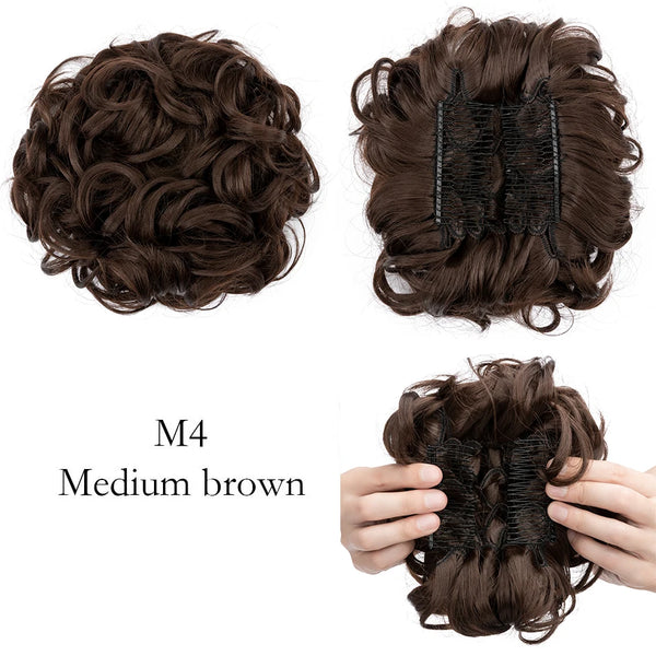 LARGE Comb Clip in Curly Hair Extension