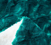 DaDa Bedding Emerald Green Blue Faux Fur Sherpa Throw Blanket