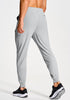 MUZEGE Men's Athletic Joggers Sweatpants Lightweight Running Light Grey Size L