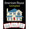 American House Coloring Book: Amazing American house pictures, coloring and learning book with great fun and coloring skill building for kids (100 p - Paperback