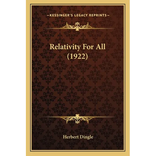 Relativity For All (1922) - Paperback