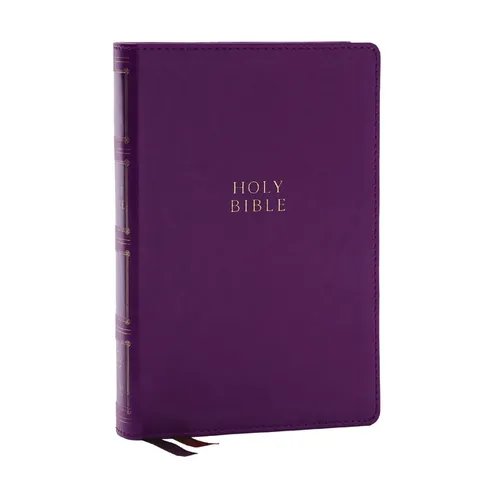 KJV Holy Bible: Compact Bible with 43,000 Center-Column Cross References, Purple Leathersoft, Red Letter, Comfort Print (Thumb Indexing): King James V - Imitation Leather