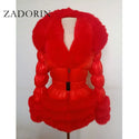 ZADORIN Fashion Faux Fur Coat