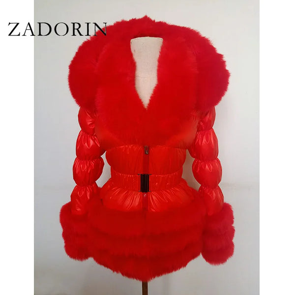 ZADORIN Fashion Faux Fur Coat