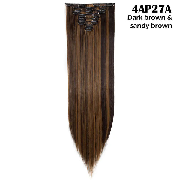 Long Straight Clip in on Hair Extensions