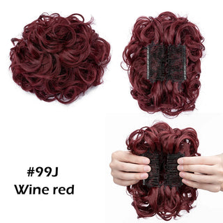 Buy wine-red LARGE Comb Clip in Curly Hair Extension
