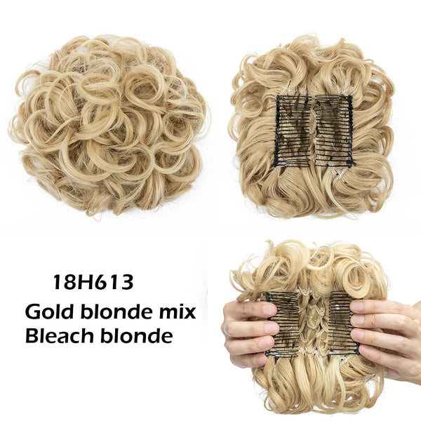 LARGE Comb Clip in Curly Hair Extension