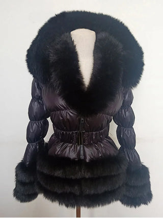 Buy black ZADORIN Fashion Faux Fur Coat