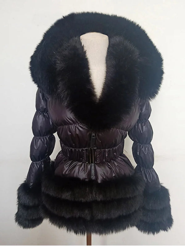 ZADORIN Fashion Faux Fur Coat