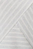 CREW NECK SLEEVELESS DIAGONAL PANEL STRIPE TOP: LT GREY-CREAM STRIPE