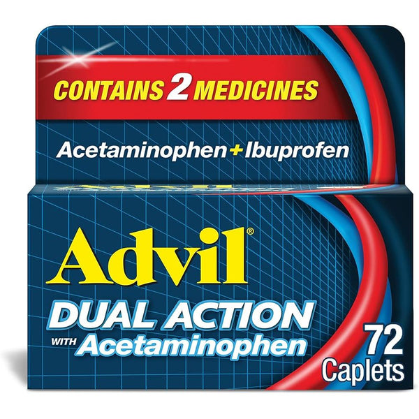 Advil Dual Action with Acetaminophen Back Pain 72 Caplets