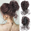 Messy Curly Fluffy Hair Bun Clip in Ponytail Hair Extensions