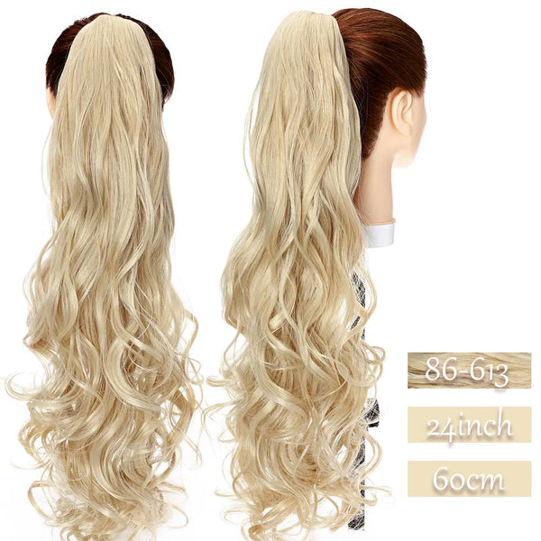 Synthetic Long Wavy Fake Ponytail Extension