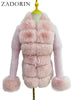 Knitted Sweater Fur Cardigan