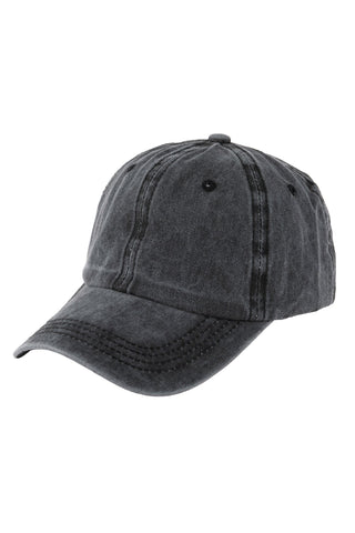 Buy gray Acid Washed Baseball Cap