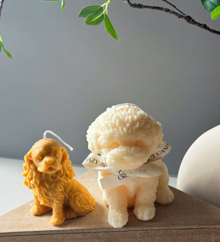 Buy grey Large Puppy Candle