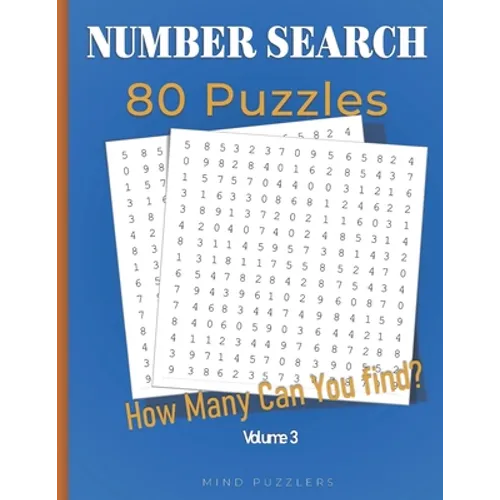Number Search: 80 Search and Find Number Puzzles (Volume 3) - Paperback